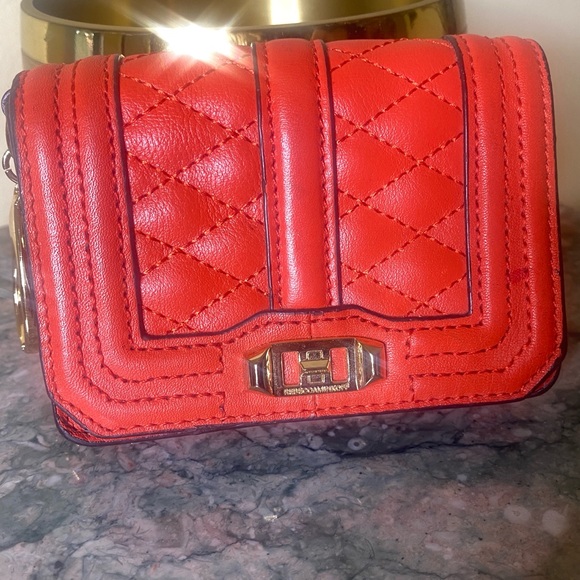 Rebecca Minkoff Red Quilted Leather Wallet - Picture 1 of 6